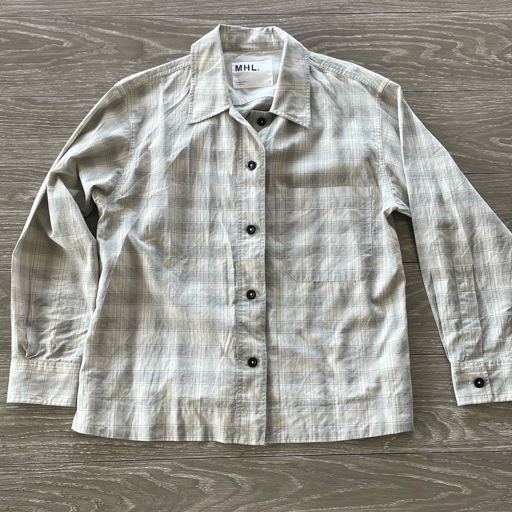 MHL Beige Plaid Button-Up Shirt